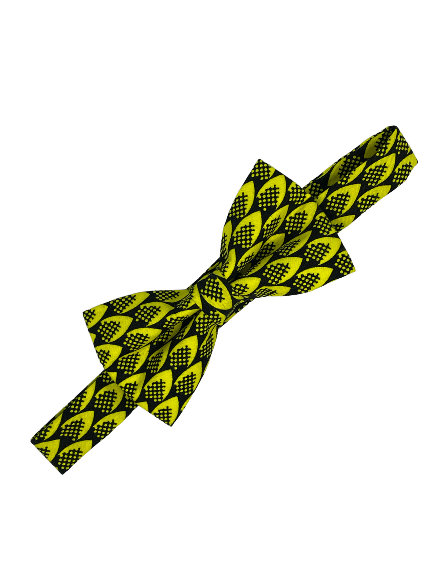 Nœud papillon en wax “écailles”jaunes